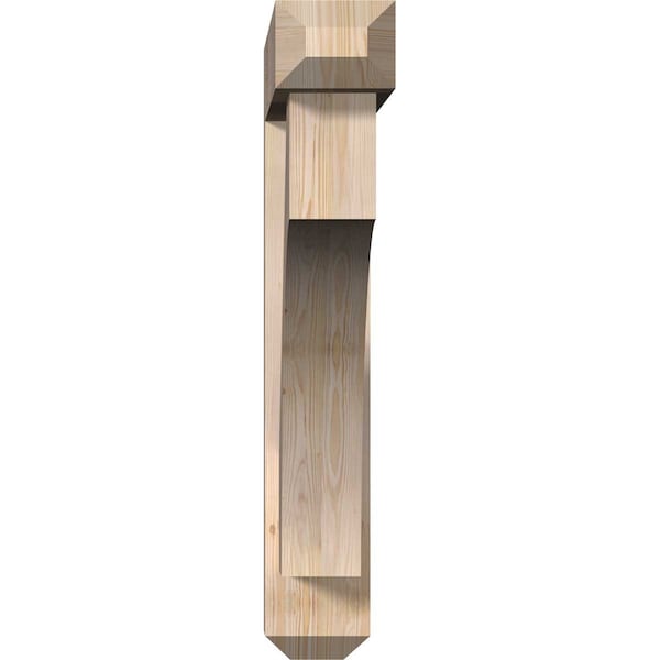 Westlake Craftsman Smooth Bracket W/ Offset Brace, Douglas Fir, 7 1/2W X 44D X 44H